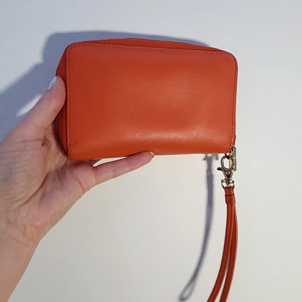 Tory Burch Orange Wristlet Wallet